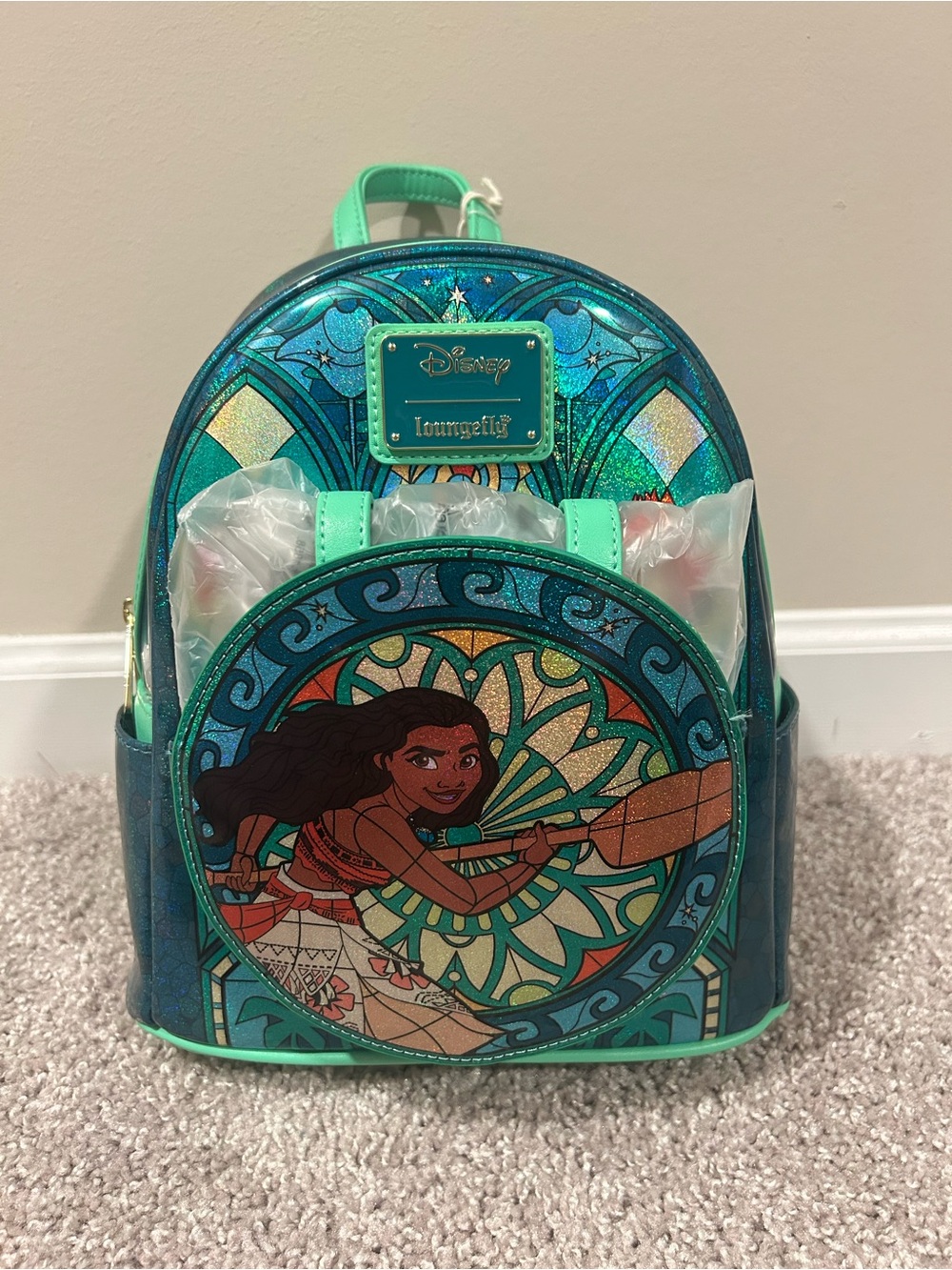 Loungefly Disney Princess Stained Glass Collection Moana Mini-Backpack - NWT